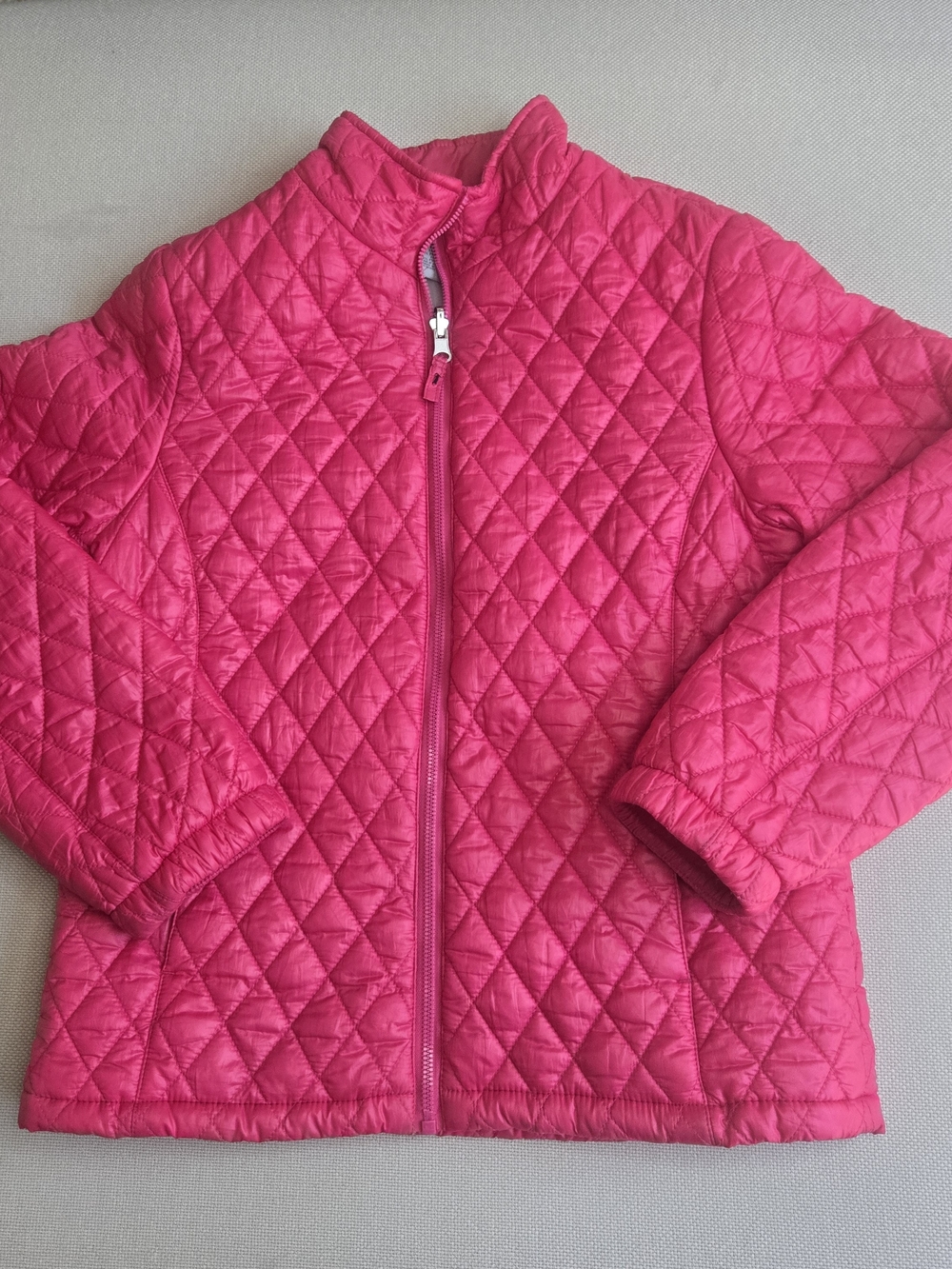 Free Country Girl Hot Pink Large Quilted Puffer Jacker Full Zip Coat Winter